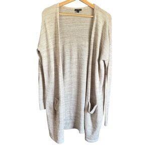 🤍🤍EXPRESS Beige Melange Wool Blend Open-Front Sweater